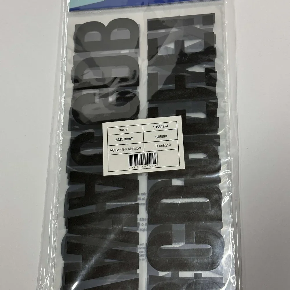 American Crafts Alpha Stickers Black 345590 Cardstock Alphabet Poster Shop